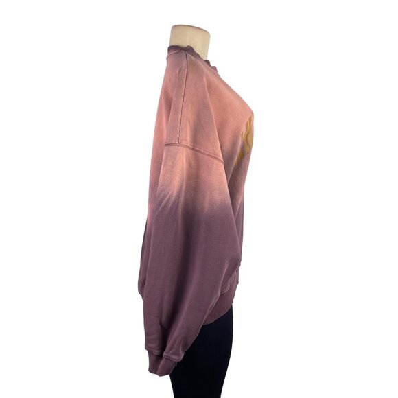 Anine Bing Womens Pink Ombre Sweatshirt Graphic Casual Crewneck Sz M - Picture 3 of 11